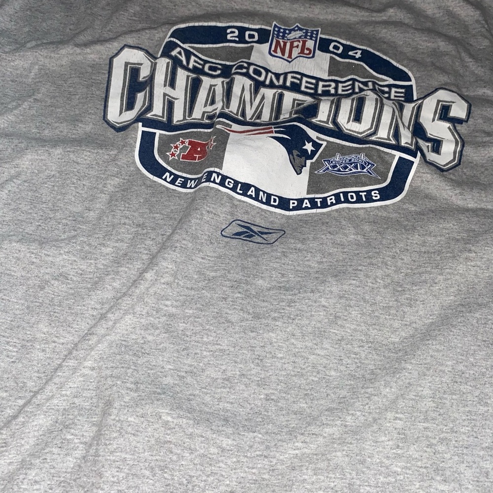 Reebok Gray New England Patriots Champions Tee